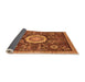 Sideview of Abstract Orange Modern Rug, abs2345org