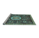 Sideview of Machine Washable Abstract Light Blue Modern Rug, wshabs2345lblu