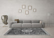 Machine Washable Abstract Gray Modern Rug in a Living Room,, wshabs2345gry