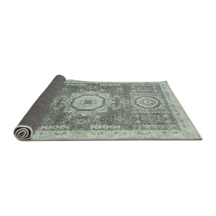 Sideview of Abstract Hazel Green Modern Rug, abs2346