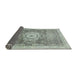 Sideview of Abstract Hazel Green Modern Rug, abs2346