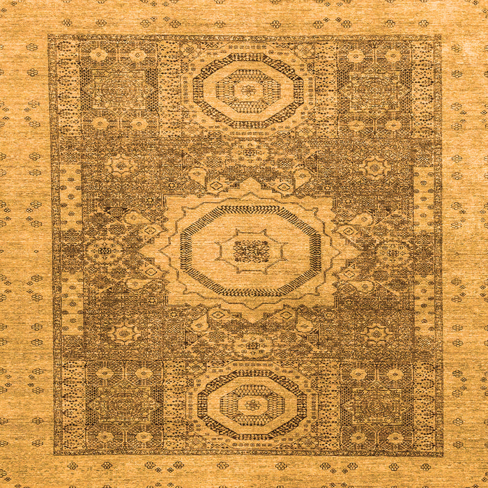 Square Abstract Orange Modern Rug, abs2346org