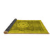 Sideview of Abstract Yellow Modern Rug, abs2346yw