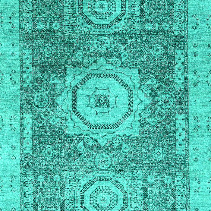 Machine Washable Abstract Turquoise Modern Area Rugs, wshabs2346turq