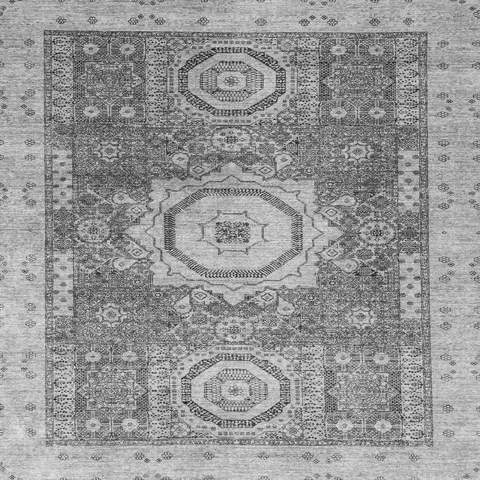 Square Machine Washable Abstract Gray Modern Rug, wshabs2346gry