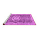 Sideview of Machine Washable Abstract Pink Modern Rug, wshabs2346pnk