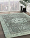 Abstract Hazel Green Modern Rug in Family Room, abs2346