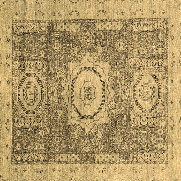 Square Machine Washable Abstract Brown Modern Rug, wshabs2346brn