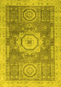 Abstract Yellow Modern Rug, abs2346yw