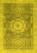 Abstract Yellow Modern Rug, abs2346yw