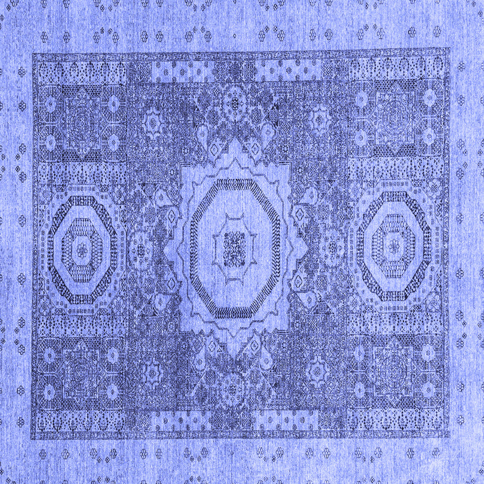 Square Abstract Blue Modern Rug, abs2346blu