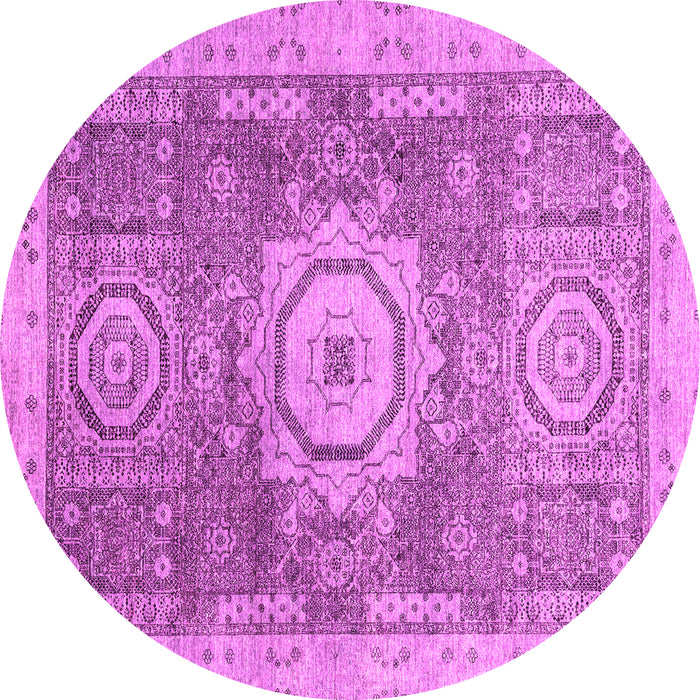 Round Abstract Pink Modern Rug, abs2346pnk