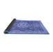 Sideview of Abstract Blue Modern Rug, abs2346blu