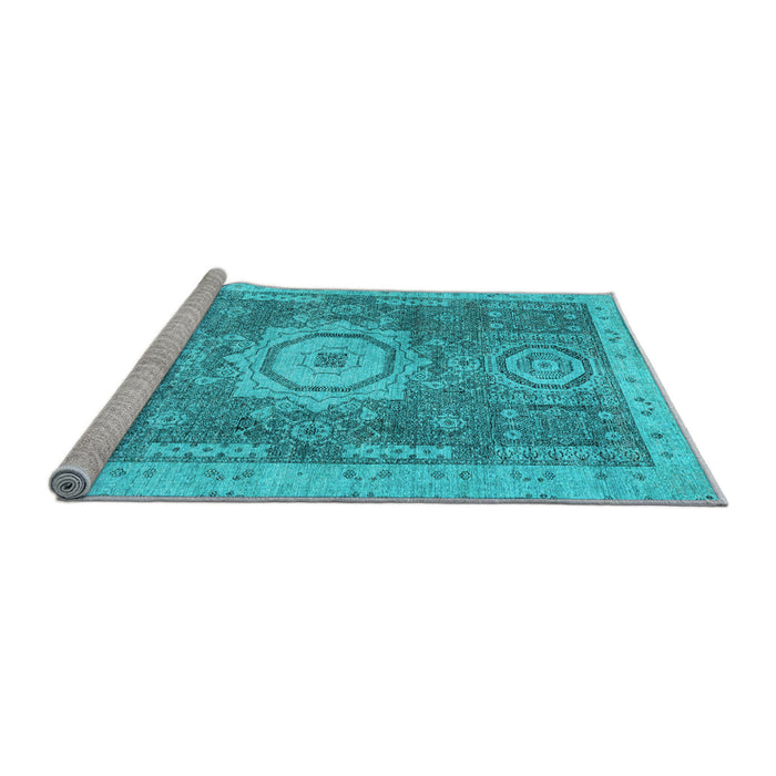 Sideview of Machine Washable Abstract Light Blue Modern Rug, wshabs2346lblu