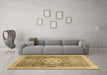 Machine Washable Abstract Brown Modern Rug in a Living Room,, wshabs2346brn