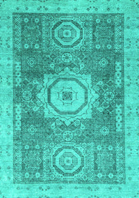 Abstract Turquoise Modern Rug, abs2346turq