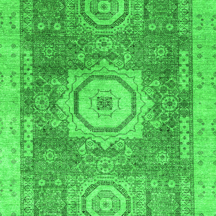 Machine Washable Abstract Green Modern Area Rugs, wshabs2346grn