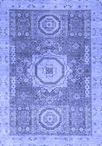 Abstract Blue Modern Rug, abs2346blu