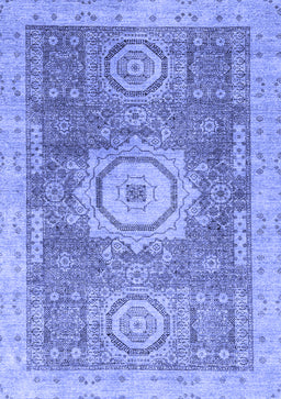 Abstract Blue Modern Rug, abs2346blu
