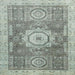 Square Abstract Hazel Green Modern Rug, abs2346