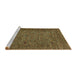 Sideview of Machine Washable Abstract Sepia Brown Rug, wshabs2347