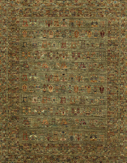 Abstract Reddish Brown Modern Rug, abs2347