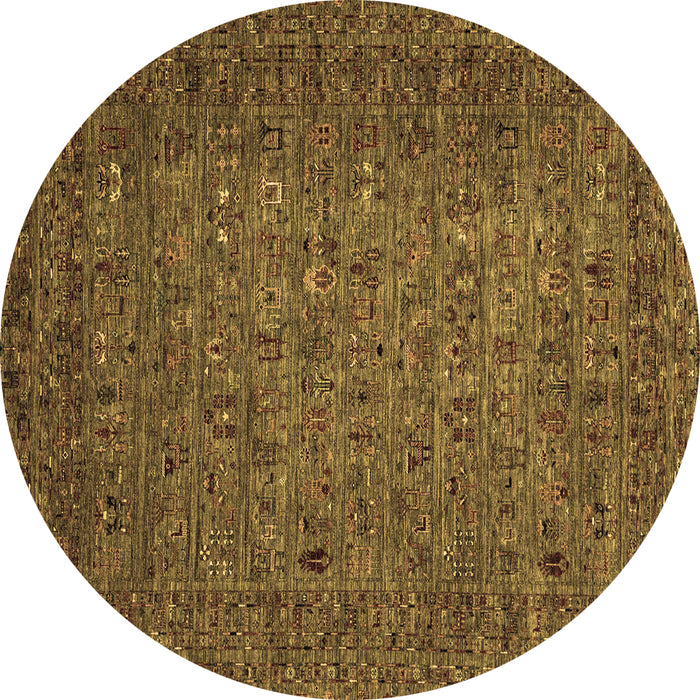 Round Machine Washable Abstract Brown Modern Rug, wshabs2347brn