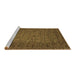 Sideview of Machine Washable Abstract Brown Modern Rug, wshabs2347brn