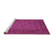 Sideview of Machine Washable Abstract Pink Modern Rug, wshabs2347pnk