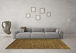 Machine Washable Abstract Brown Modern Rug in a Living Room,, wshabs2347brn