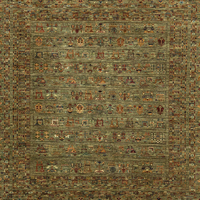Square Abstract Reddish Brown Modern Rug, abs2347
