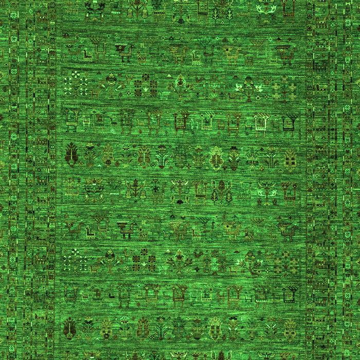 Abstract Green Modern Rug, abs2347grn