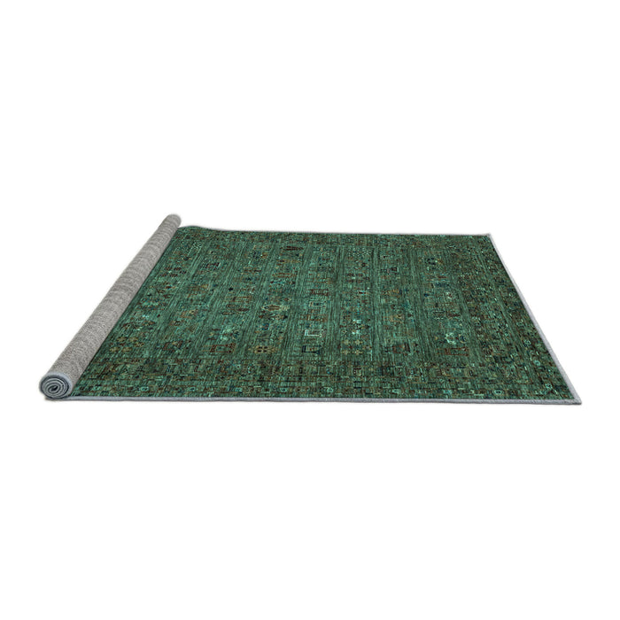 Sideview of Machine Washable Abstract Light Blue Modern Rug, wshabs2347lblu