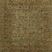 Square Machine Washable Abstract Sepia Brown Rug, wshabs2347