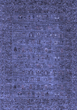Abstract Blue Modern Rug, abs2347blu