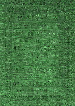 Abstract Emerald Green Modern Rug, abs2347emgrn