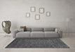 Machine Washable Abstract Gray Modern Rug in a Living Room,, wshabs2347gry