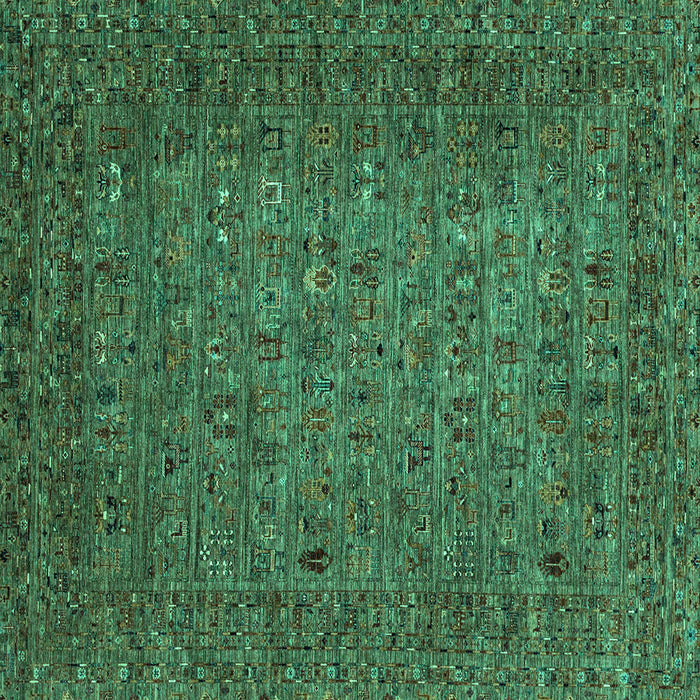 Square Abstract Turquoise Modern Rug, abs2347turq