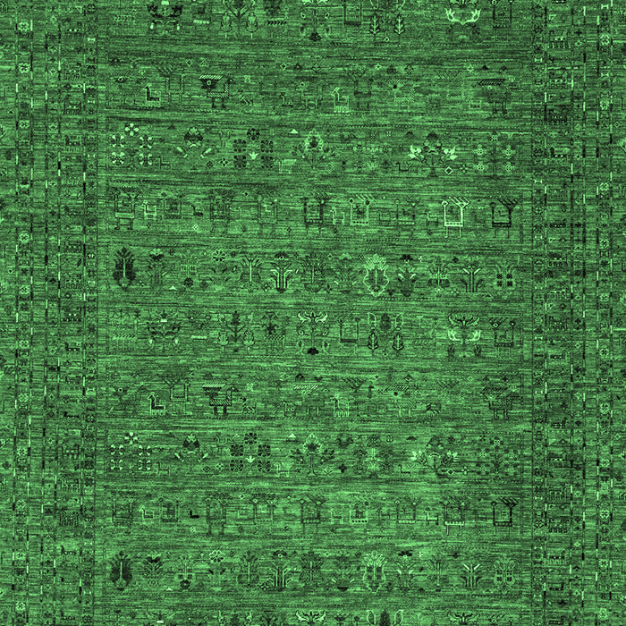 Machine Washable Abstract Emerald Green Modern Area Rugs, wshabs2347emgrn