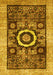 Abstract Yellow Modern Rug, abs2348yw