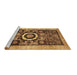 Sideview of Machine Washable Abstract Brown Modern Rug, wshabs2348brn