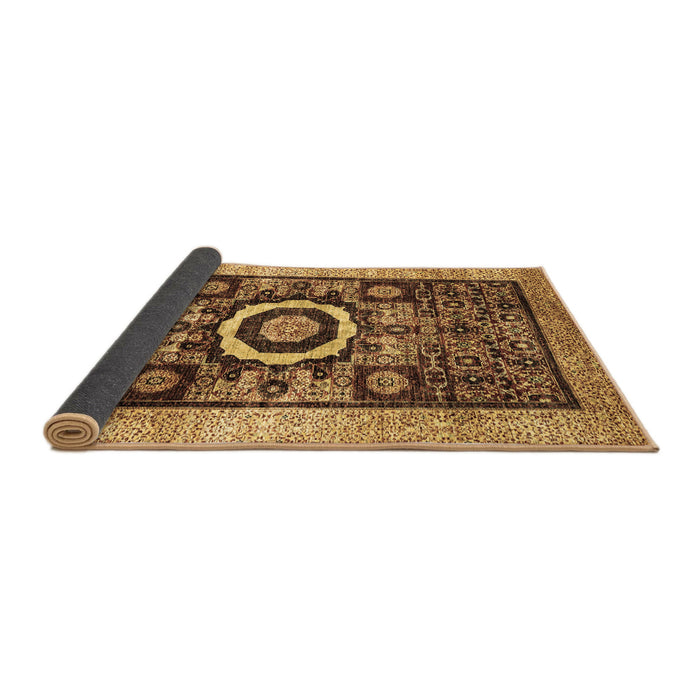 Sideview of Abstract Brown Modern Rug, abs2348brn