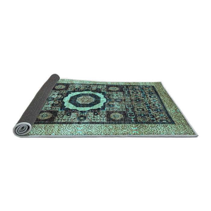 Sideview of Abstract Light Blue Modern Rug, abs2348lblu