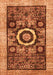 Machine Washable Abstract Orange Modern Area Rugs, wshabs2348org