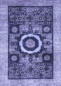 Abstract Blue Modern Rug, abs2348blu