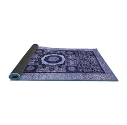 Sideview of Abstract Blue Modern Rug, abs2348blu