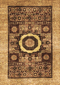 Abstract Brown Modern Rug, abs2348brn