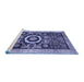 Sideview of Machine Washable Abstract Blue Modern Rug, wshabs2348blu