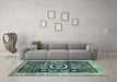 Machine Washable Abstract Light Blue Modern Rug in a Living Room, wshabs2348lblu