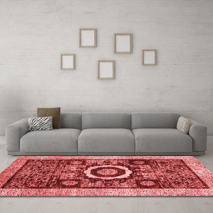 Modern Red Washable Rugs